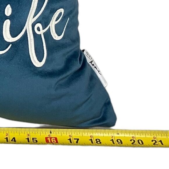 NWOT Studiochic Pet Embroidered Decorative Pillow Paws and Enjoy the Good Life - Picture 5 of 5